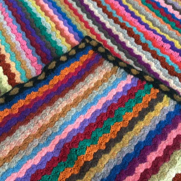 Colorful handmade blanket